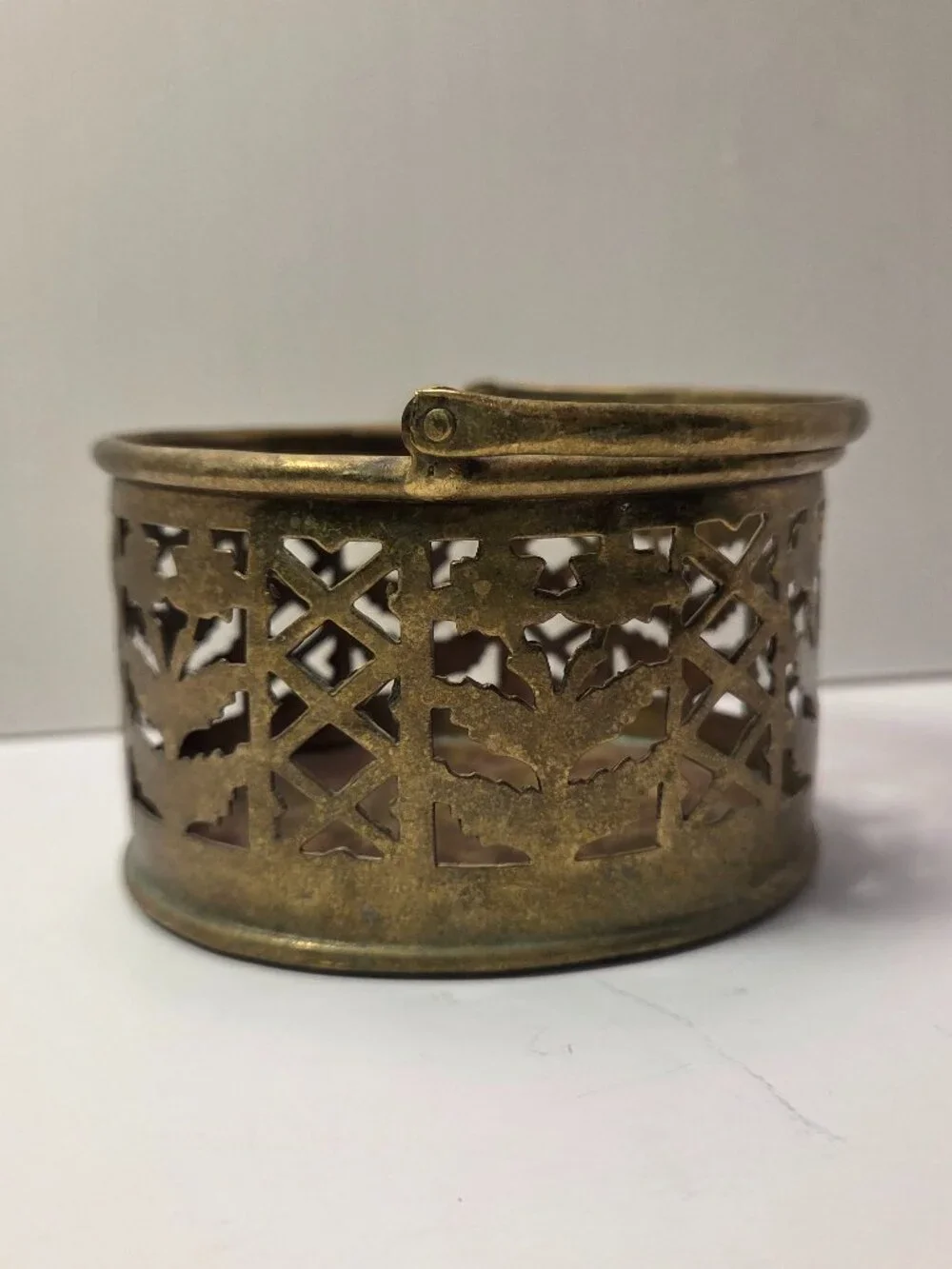 Vintage Pier 1 Brass Basket